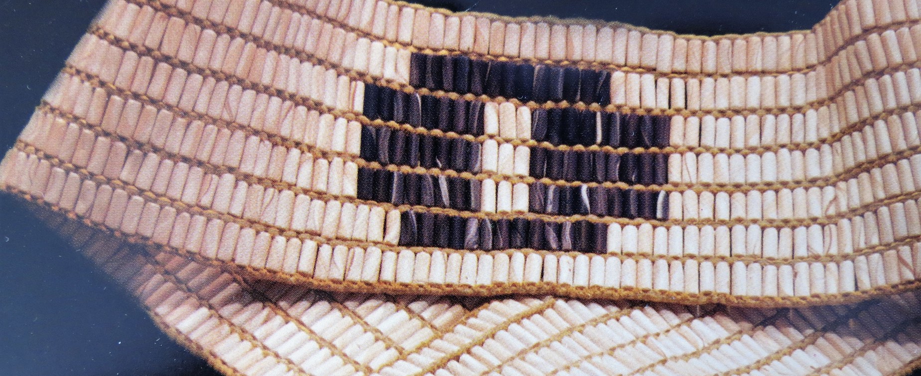 The Dish with One Spoon Wampum Belt Covenant, refers to sharing the land (one bowl) with only taking what you need and leaving enough for others (one spoon), a covenant shared between the Anishinaabe and Haudenosaunee prior to the arrival of Europeans.