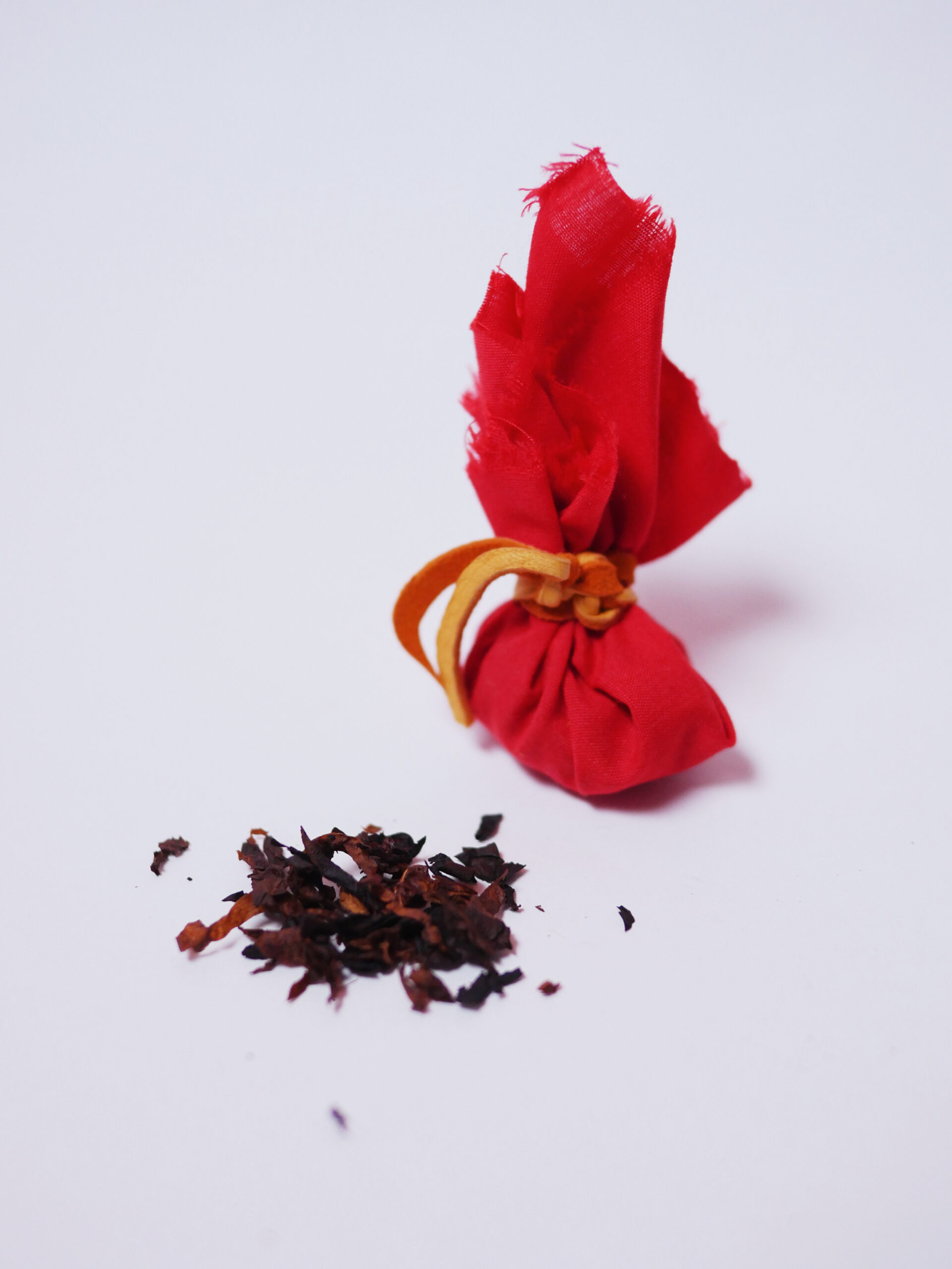 This is a tobacco tie. It can be offered as a means for making a request of giving thanks.